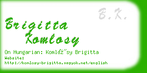 brigitta komlosy business card